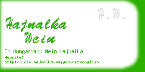 hajnalka wein business card